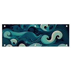 Waves Ocean Sea Abstract Whimsical Abstract Art Banner And Sign 6  X 2  by Wegoenart