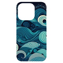 Waves Ocean Sea Abstract Whimsical Abstract Art Iphone 14 Pro Black Uv Print Case by Wegoenart