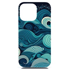 Waves Ocean Sea Abstract Whimsical Abstract Art Iphone 14 Pro Max Black Uv Print Case