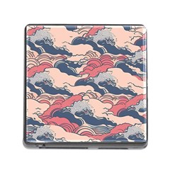 Waves Ocean Sea Water Pattern Rough Seas Memory Card Reader (square 5 Slot) by Wegoenart