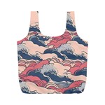 Waves Ocean Sea Water Pattern Rough Seas Full Print Recycle Bag (M) Back