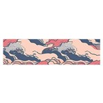 Waves Ocean Sea Water Pattern Rough Seas Oblong Satin Scarf (16  x 60 ) Front