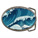 Waves Ocean Sea Pattern Water Tsunami Rough Seas Belt Buckles Front