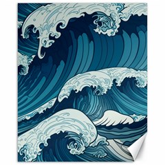 Waves Ocean Sea Pattern Water Tsunami Rough Seas Canvas 16  X 20  by Wegoenart