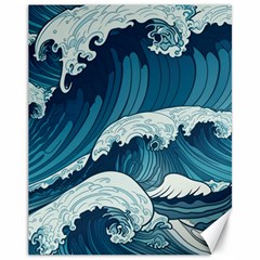 Waves Ocean Sea Pattern Water Tsunami Rough Seas Canvas 11  X 14  by Wegoenart