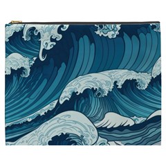 Waves Ocean Sea Pattern Water Tsunami Rough Seas Cosmetic Bag (xxxl) by Wegoenart