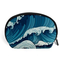 Waves Ocean Sea Pattern Water Tsunami Rough Seas Accessory Pouch (large) by Wegoenart