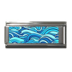 Pattern Ocean Waves Blue Nature Sea Abstract Superlink Italian Charm (9mm) by Wegoenart