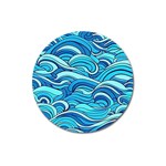 Pattern Ocean Waves Blue Nature Sea Abstract Magnet 3  (Round) Front