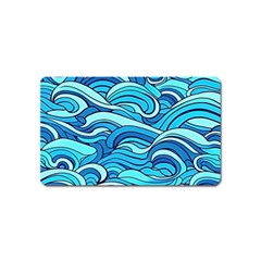 Pattern Ocean Waves Blue Nature Sea Abstract Magnet (name Card) by Wegoenart