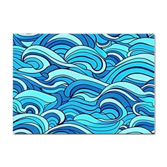 Pattern Ocean Waves Blue Nature Sea Abstract Sticker A4 (10 Pack) by Wegoenart