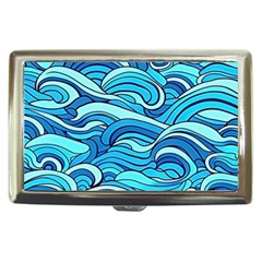 Pattern Ocean Waves Blue Nature Sea Abstract Cigarette Money Case by Wegoenart