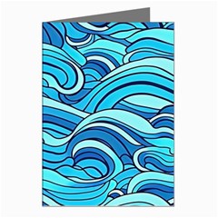 Pattern Ocean Waves Blue Nature Sea Abstract Greeting Cards (pkg Of 8) by Wegoenart