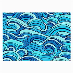 Pattern Ocean Waves Blue Nature Sea Abstract Large Glasses Cloth by Wegoenart