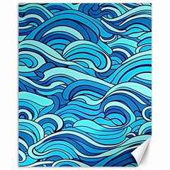 Pattern Ocean Waves Blue Nature Sea Abstract Canvas 11  X 14  by Wegoenart