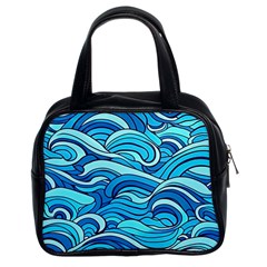 Pattern Ocean Waves Blue Nature Sea Abstract Classic Handbag (two Sides) by Wegoenart