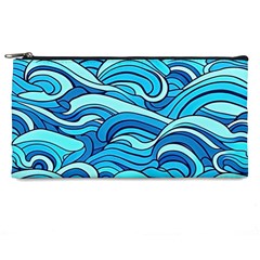 Pattern Ocean Waves Blue Nature Sea Abstract Pencil Case by Wegoenart