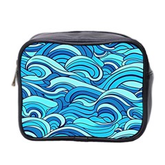 Pattern Ocean Waves Blue Nature Sea Abstract Mini Toiletries Bag (two Sides) by Wegoenart