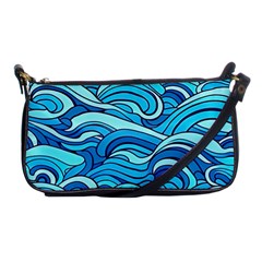 Pattern Ocean Waves Blue Nature Sea Abstract Shoulder Clutch Bag by Wegoenart