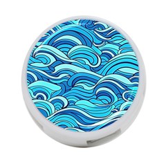 Pattern Ocean Waves Blue Nature Sea Abstract 4-port Usb Hub (two Sides) by Wegoenart