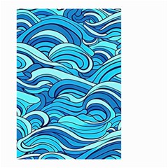 Pattern Ocean Waves Blue Nature Sea Abstract Small Garden Flag (two Sides) by Wegoenart