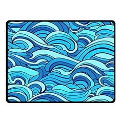 Pattern Ocean Waves Blue Nature Sea Abstract Two Sides Fleece Blanket (small) by Wegoenart