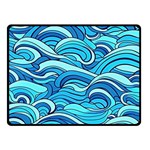 Pattern Ocean Waves Blue Nature Sea Abstract Two Sides Fleece Blanket (Small) 45 x34  Blanket Front