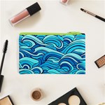 Pattern Ocean Waves Blue Nature Sea Abstract Cosmetic Bag (XS) Back