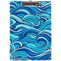 Pattern Ocean Waves Blue Nature Sea Abstract A4 Acrylic Clipboard by Wegoenart