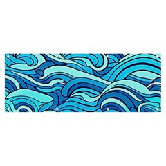 Pattern Ocean Waves Blue Nature Sea Abstract Banner And Sign 8  X 3  by Wegoenart