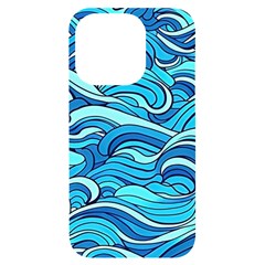 Pattern Ocean Waves Blue Nature Sea Abstract Iphone 14 Pro Black Uv Print Case