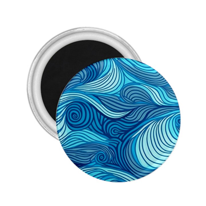 Ocean Waves Sea Abstract Pattern Water Blue 2.25  Magnets