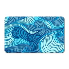 Ocean Waves Sea Abstract Pattern Water Blue Magnet (rectangular) by Wegoenart