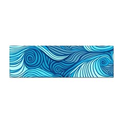 Ocean Waves Sea Abstract Pattern Water Blue Sticker Bumper (100 Pack) by Wegoenart