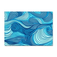 Ocean Waves Sea Abstract Pattern Water Blue Sticker A4 (10 Pack) by Wegoenart