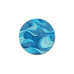 Ocean Waves Sea Abstract Pattern Water Blue Golf Ball Marker by Wegoenart