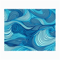 Ocean Waves Sea Abstract Pattern Water Blue Small Glasses Cloth by Wegoenart