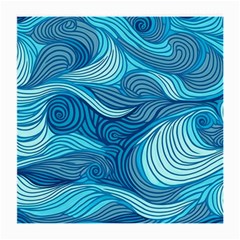 Ocean Waves Sea Abstract Pattern Water Blue Medium Glasses Cloth by Wegoenart