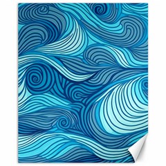 Ocean Waves Sea Abstract Pattern Water Blue Canvas 11  X 14  by Wegoenart