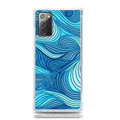 Ocean Waves Sea Abstract Pattern Water Blue Samsung Galaxy Note 20 Tpu Uv Case by Wegoenart