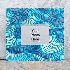 Ocean Waves Sea Abstract Pattern Water Blue White Wall Photo Frame 5  X 7  by Wegoenart