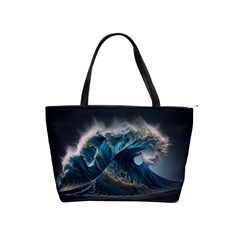 Tsunami Waves Ocean Sea Water Rough Seas Nature Classic Shoulder Handbag by Wegoenart