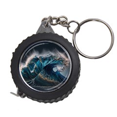 Tsunami Waves Ocean Sea Water Rough Seas Nature Measuring Tape by Wegoenart