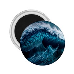 Tsunami Waves Ocean Sea Water Rough Seas Blue 2 25  Magnets