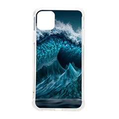 Tsunami Waves Ocean Sea Water Rough Seas Blue Iphone 11 Pro Max 6 5 Inch Tpu Uv Print Case by Wegoenart