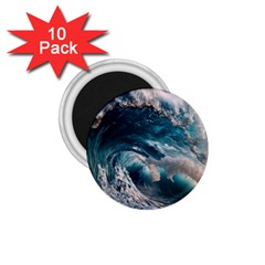 Tsunami Waves Ocean Sea Water Rough Seas 1 75  Magnets (10 Pack)  by Wegoenart