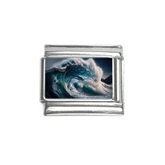 Tsunami Waves Ocean Sea Water Rough Seas Italian Charm (9mm) by Wegoenart