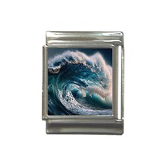 Tsunami Waves Ocean Sea Water Rough Seas Italian Charm (13mm) by Wegoenart