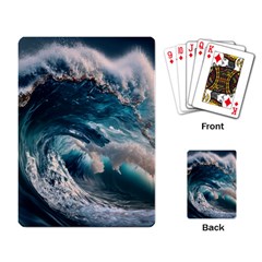 Tsunami Waves Ocean Sea Water Rough Seas Playing Cards Single Design (Rectangle)