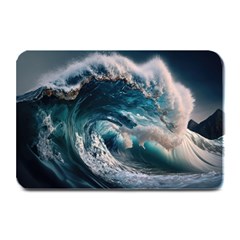 Tsunami Waves Ocean Sea Water Rough Seas Plate Mats